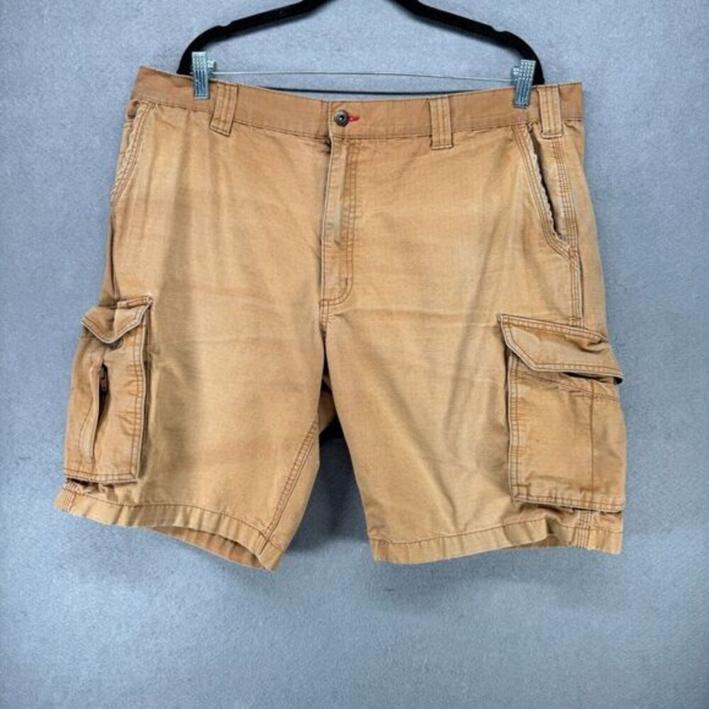 Eddie Bauer Shorts Mens 38 Brown‎ Canvas Ripstop Cargo Workwear Hiking Utility